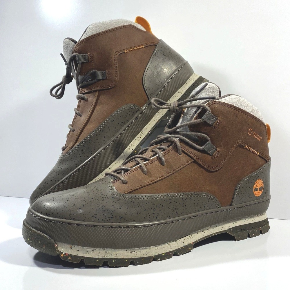 Timberland Timbercycle Mid Hiker Mens Size 12 Boots -Brown Olive Green